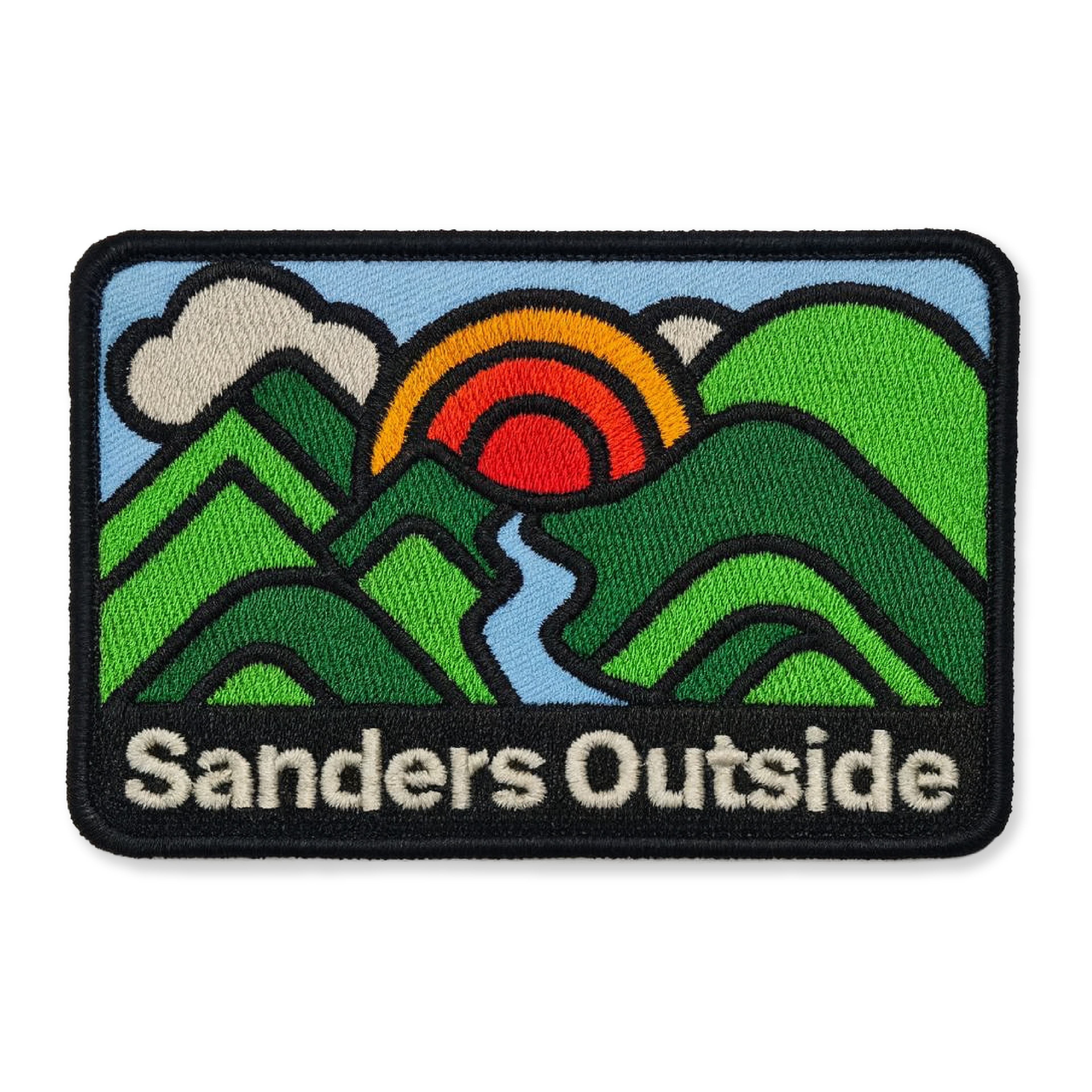 Mountains and Sunrise Iron-On Patch