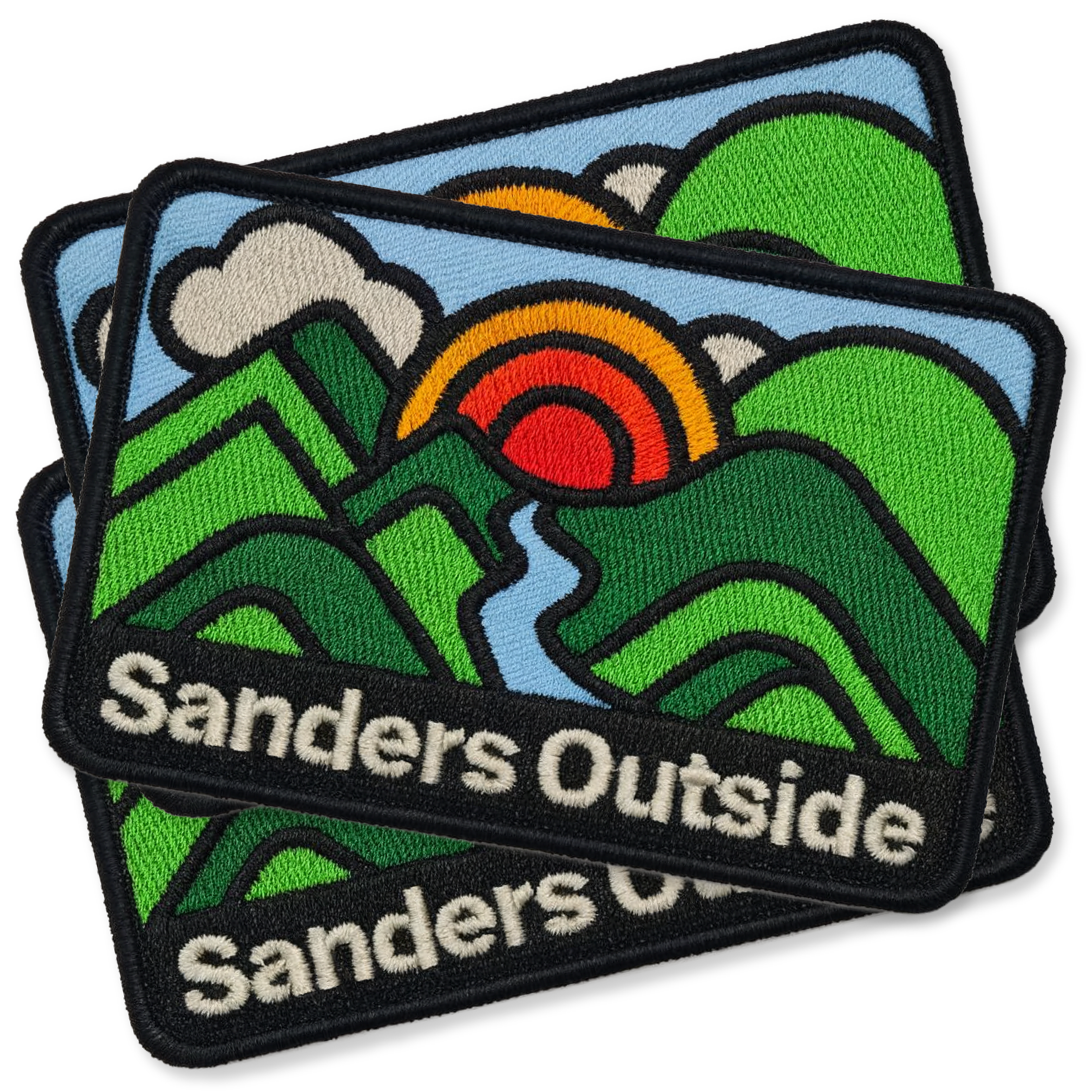 Mountains and Sunrise Iron-On Patch