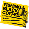 Fishing & Black Coffee Decal Sticker