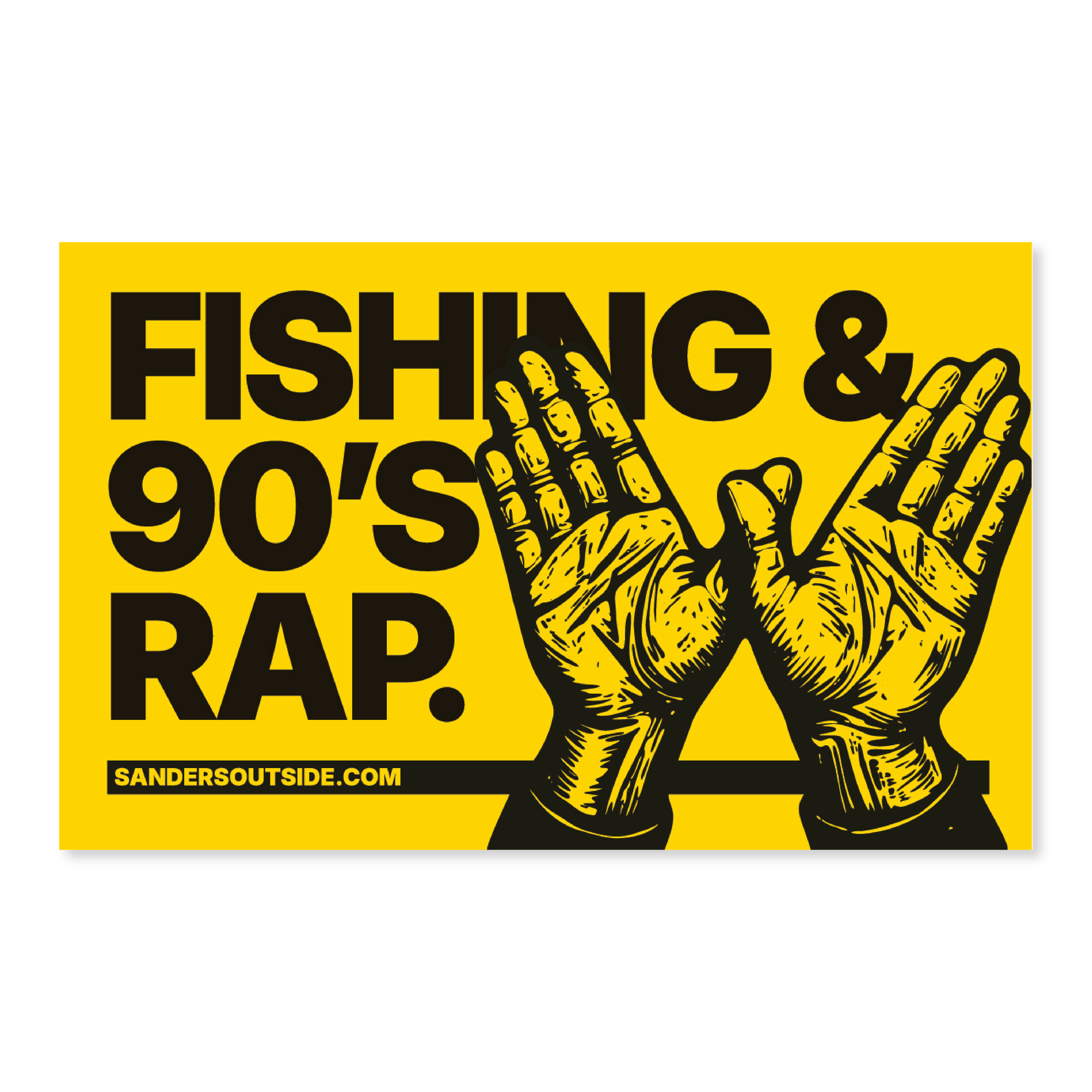 Fishing & 90's Rap Decal Sticker