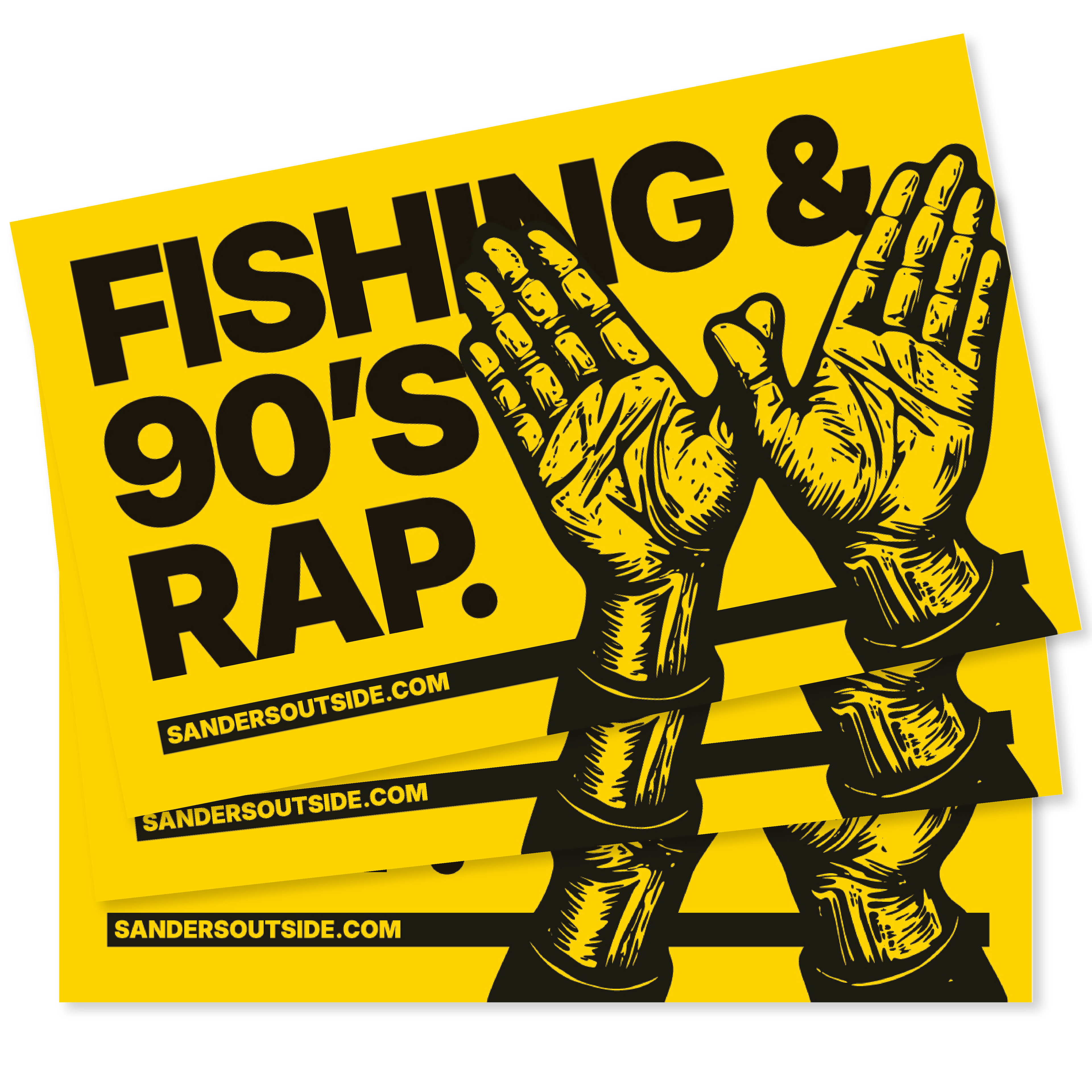 Fishing & 90's Rap Decal Sticker