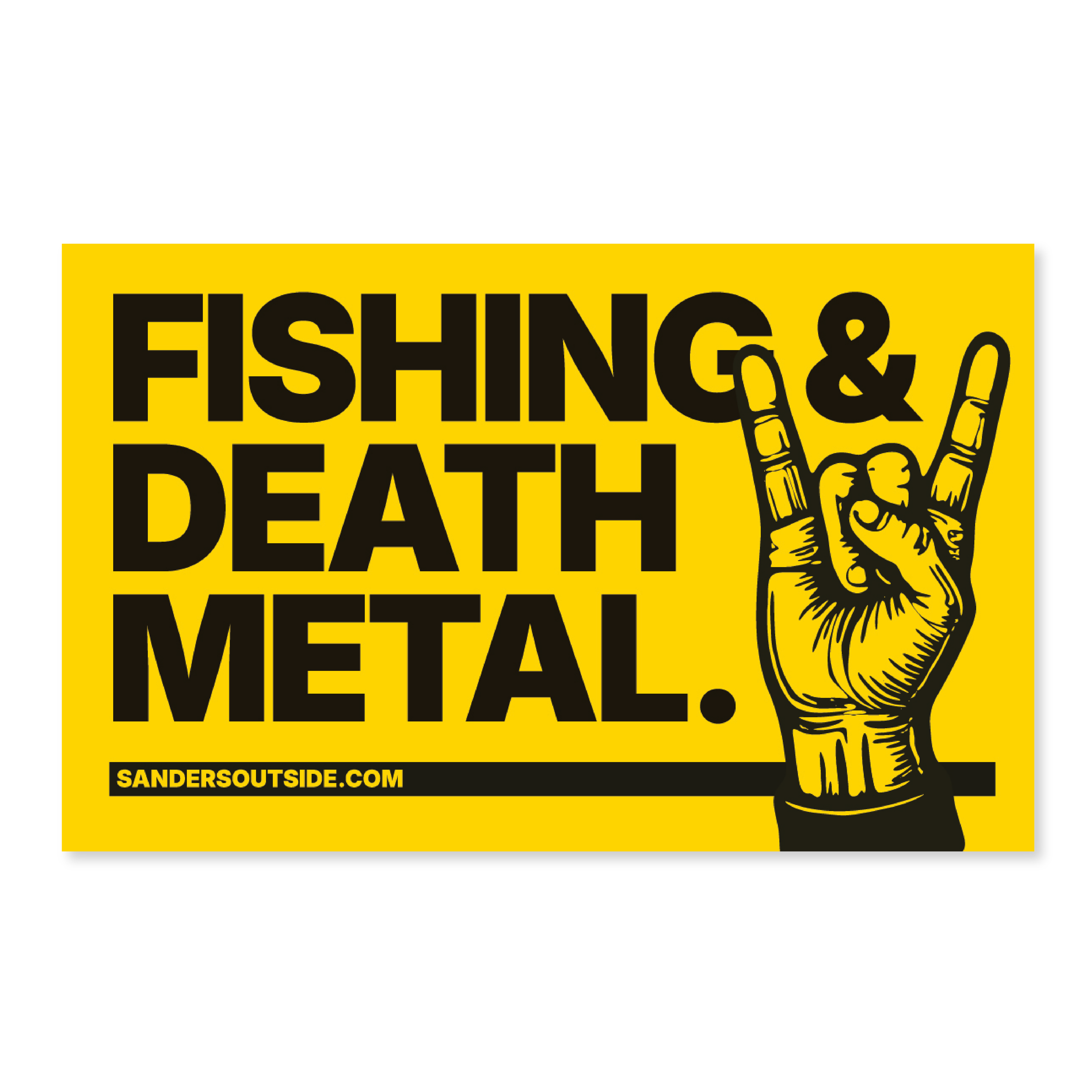Fishing & Death Metal Decal Sticker